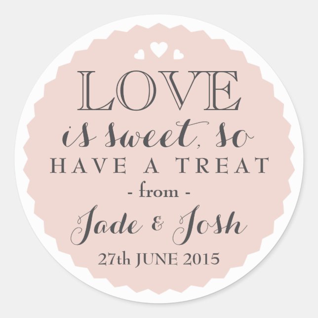 Adesivo Rosa Pink Love é Sweet Bottlecap Style Favor (Frente)