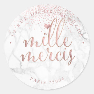 Adesivo Rosa PixDezines Marble Faux Mille Mercis