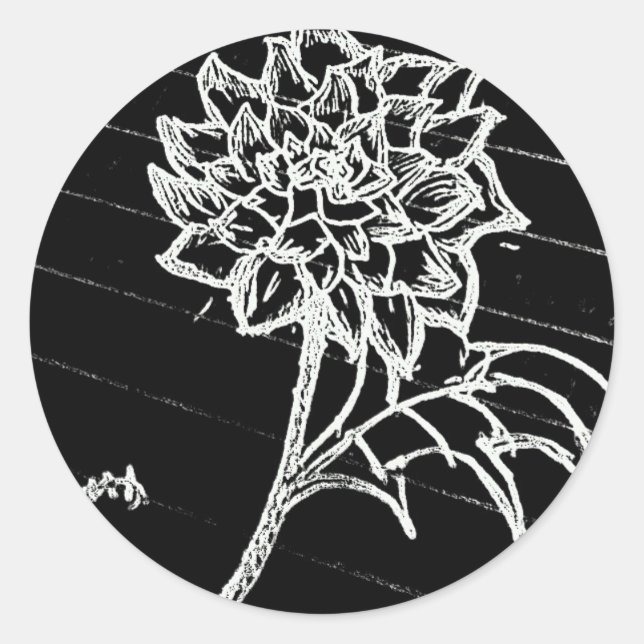 Adesivo Rosa preto (Frente)