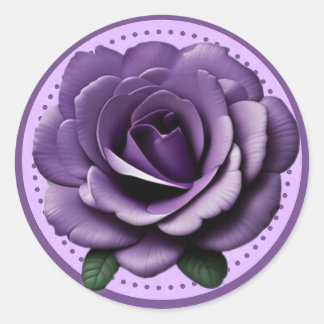 Adesivo Rosa púrpura vibrante - Design Floral Elegante