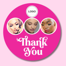 Rosa Quente 3 Foto Lash Tech Logo Obrigado