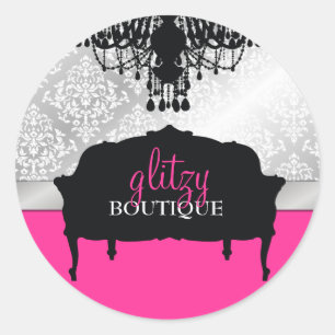 Adesivo Rosa quente do boutique 311 chique chamativo