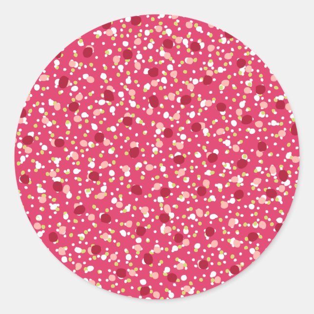 Adesivo Rosa Quente Sprinkles de Feriado (Frente)