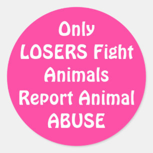 Adesivo Rosa redondo da luta de OnlyLOSERS