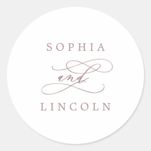 Adesivo Rosa Romântico Envelope para Caligrafia Dourada