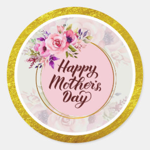 Adesivo Rosa Rosa Mãe Dia das Mães Eu Feliz Dia das Mães