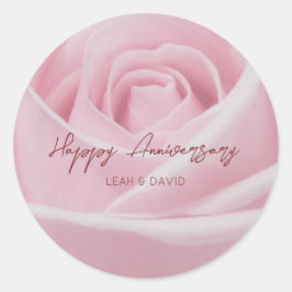 Adesivo Rosa rosa personalizada de aniversário feliz
