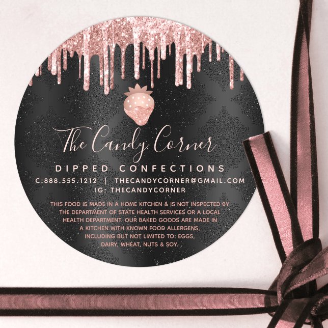 Adesivo Rosa Rosa Rosa Rosa Dourada Morango Morango Brilha (Criador carregado)