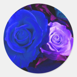 Adesivo Rosa Roxo Azul - Personalizável