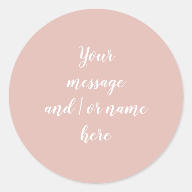 Adesivo Rosa Script Personalizado Minimalista (Frente)