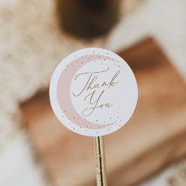 Adesivo Rosa Sobre o Chá de fraldas da Moon Girl