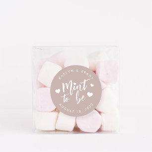 Adesivo Rosa Taupe Favor personalizado de casamento