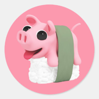 Adesivo Rosa the Pig is a Sushi