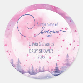 Adesivo Rosa, Um Pequeno Pedaço Do Céu Enviado Chá de fral