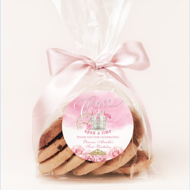 Adesivo Rosa Uma Vez Sobre uma Princesa do Tempo (Criador carregado)