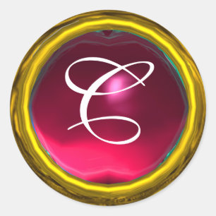 Adesivo Rosa vermelha amarelo vibrante brilhante do