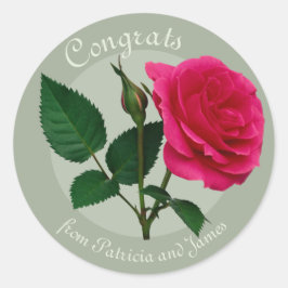 Adesivo Rosa vermelha Congrats Exames Celebrações CC0883