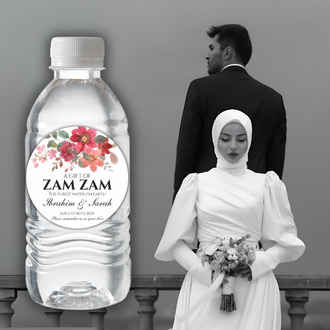 Adesivo rosa vermelha de casamento muçulmana de zamzam wat (Criador carregado)