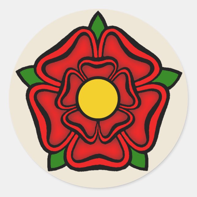 Adesivo Rosa vermelha de Lancaster, Reino Unido Emblem de  (Frente)