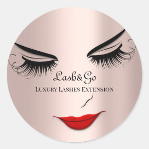 Adesivo Rosa vermelha de produtos do Makeup Artist Lashes