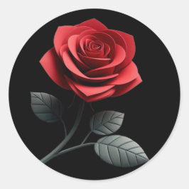 Adesivo Rosa vermelha do solteiro-
