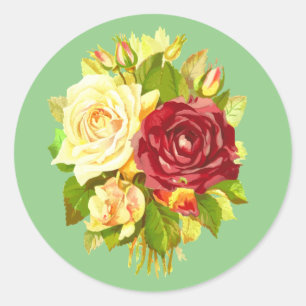 Adesivo Rosa Vermelha e Amarela Floral
