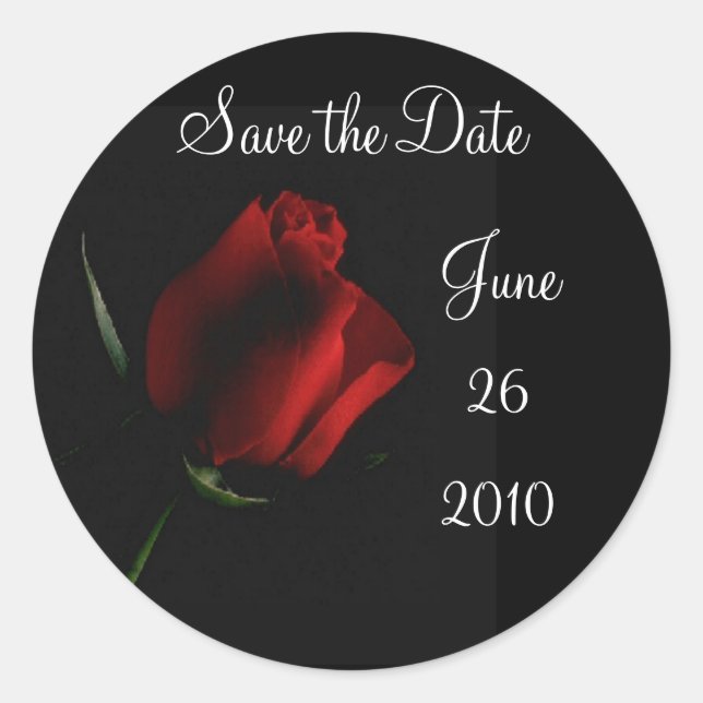 Adesivo Rosa vermelha em preto personalize-o (Frente)