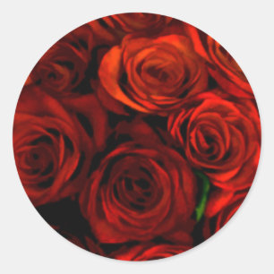 Adesivo Rosa vermelha Envelope Selo