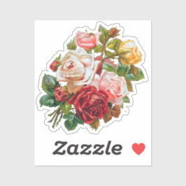 Adesivo Rosa Vintage Flowers