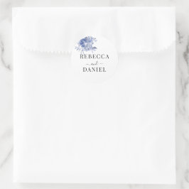 Adesivo rosas azuis empoeiradas rústicas e outras flores