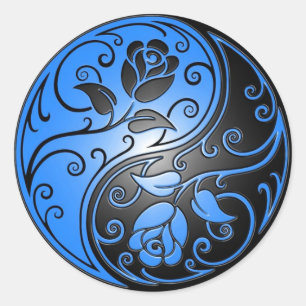 Adesivo Rosas, azul e preto de Yin Yang
