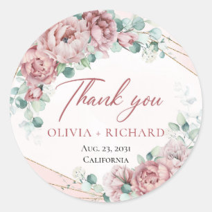 Adesivo Rosas boêmias folhagens verde dourado casamento