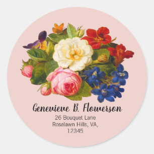 Adesivo Rosas brancas Acácia-Pálida Vermelha Azul Borbolet