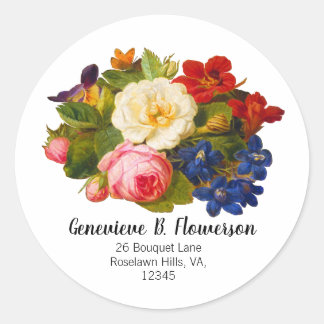 Adesivo Rosas brancas cor-de-rosa Vermelho Laranja Azul Bo