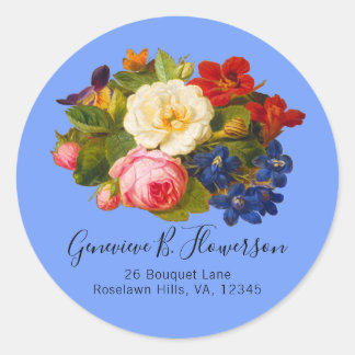 Adesivo Rosas brancas cor-de-rosa Vermelho Laranja Azul Bo
