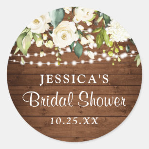 Adesivo Rosas Brancas Elegantes Lace Chá de panela Rústi