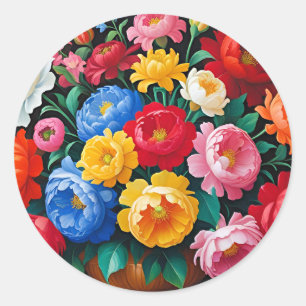 Adesivo Rosas brilhantes e coloridas