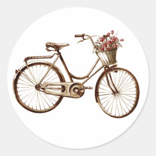 Adesivo Rosas das flores de cesta da bicicleta da