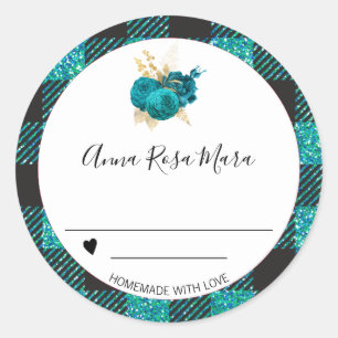 Adesivo ** Rosas de 3" Buffalo Gingham Canning Homemade AP