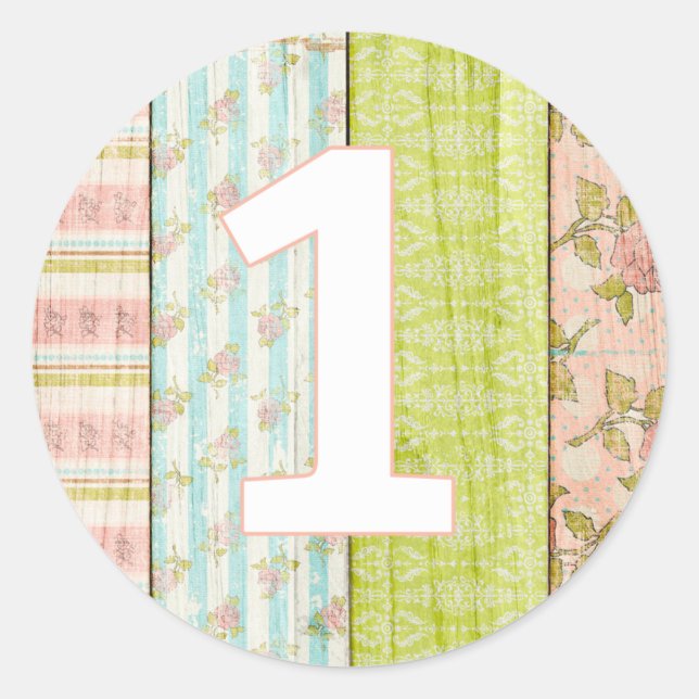 Adesivo Rosas De Algodão Para Chiques primeiros aniversari (Frente)