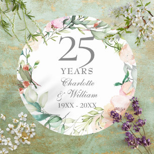 Adesivo Rosas de Aniversário de Casamento de 25 Anos Flora