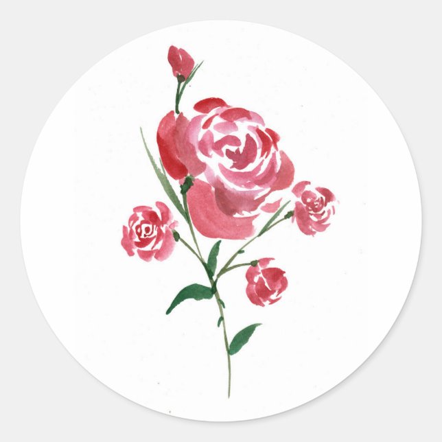 Adesivo Rosas de Aquarela Vermelha (Frente)