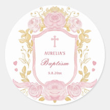 Rosas de aquarelas catam batismo grande