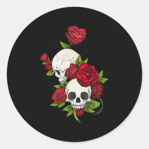 Adesivo Rosas de crânios Día de Muertos