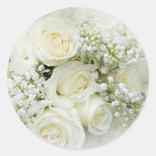Adesivo Rosas de creme brancos, flores da respiração do