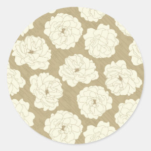 Adesivo Rosas de creme no bege do Ouro - padrão perfeito.