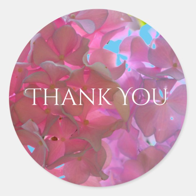 Adesivo Rosas de hidrangeas cor-de-rosa Elegante (Frente)