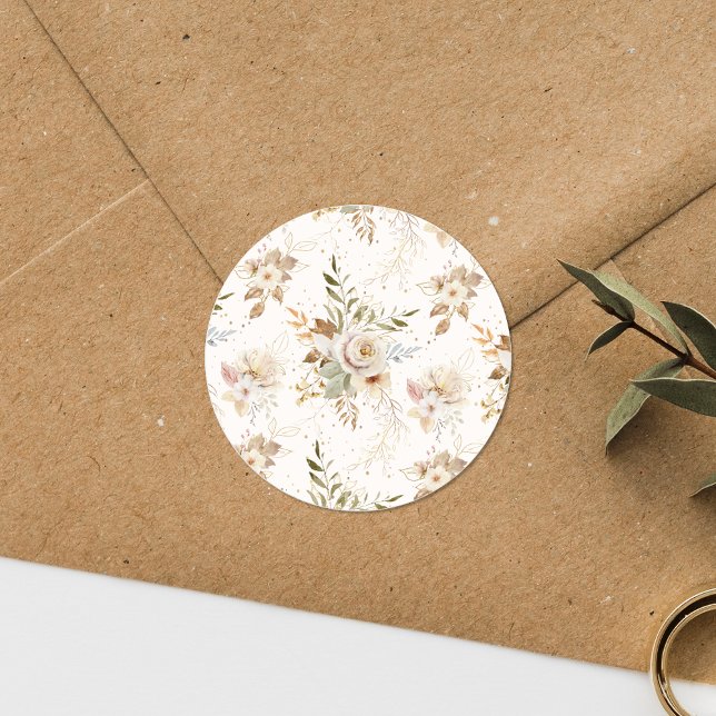 Adesivo Rosas de outono russos Aquarela Botânica (Criador carregado)