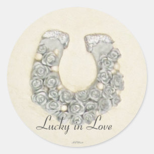 Adesivo Rosas de prata Handfasting Wedding em ferradura
