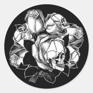 Adesivo Rosas do crânio